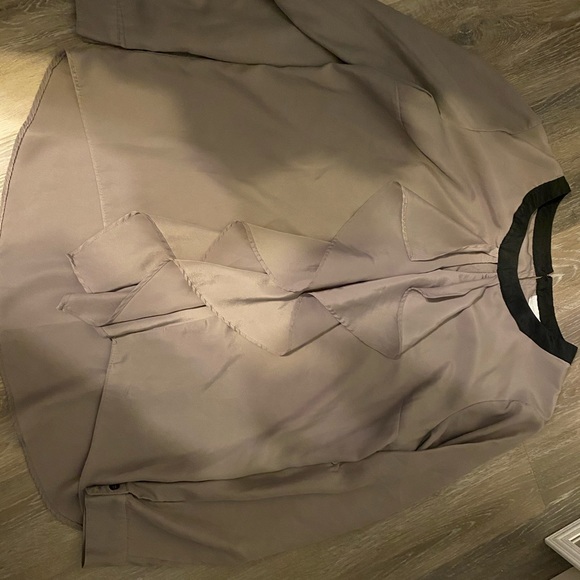 New York & Company Tops - NY&Co,large, hi-low, long sleeve, gray dress shirt